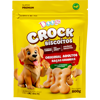 Biscoito Crock Doogs Original para Cães Adultos Raças Grandes