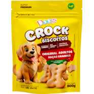 Biscoito Crock Doogs Original para Cães Adultos Raças Grandes - 800 g
