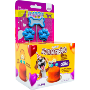 Kit Auniversário Bolo + Vela Doogs para Cães Adultos sabor Carne - 80 g