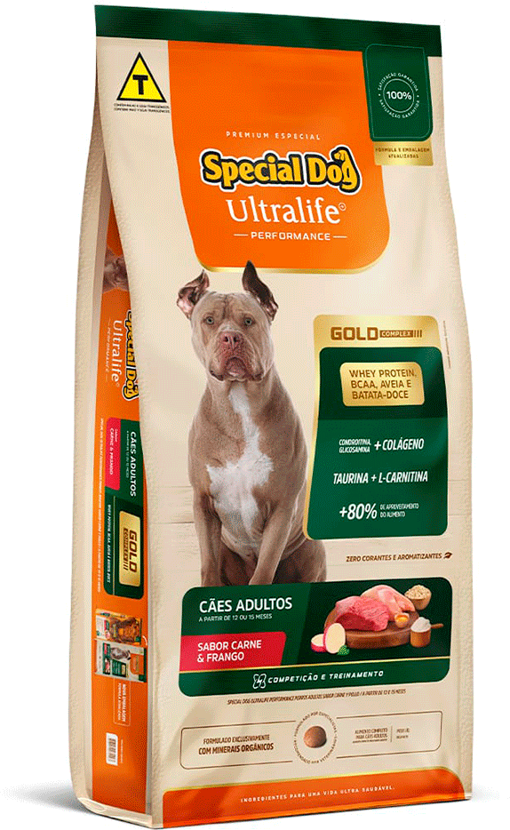 Ração Special Dog Gold Premium Especial Frango e Carne para Cães Adultos - 20Kg