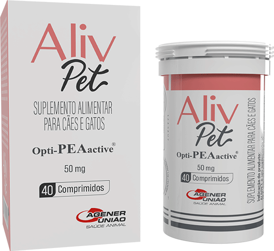 Suplemento Alimentar Aliv Pet 50 Mg para Cães - 40 Comprimidos