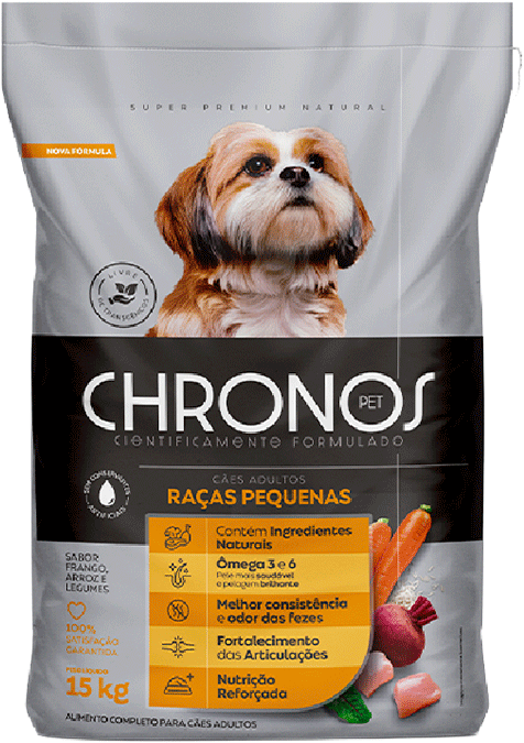 Ração Seca Chronos Pet para Cães Adultos Raças Pequenas Sabor Frango - 15Kg