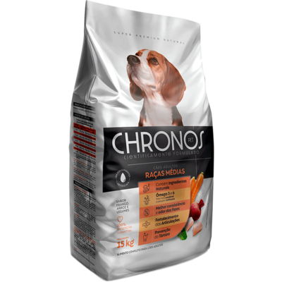 Ração Seca Chronos Pet para Cães Adultos Raças Médias Sabor Frango