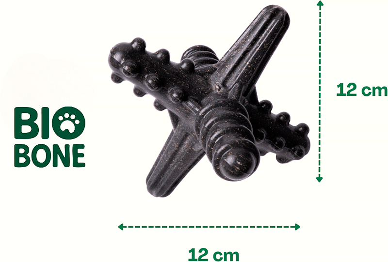 Brinquedo Mordedor Biobone para Cães Asterisco Sabor Carne - Tam. P