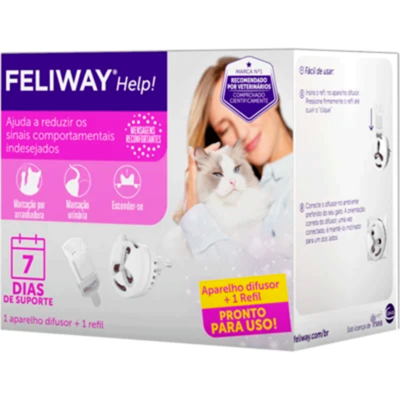 Difusor + Refil Feliway Help para Gatos