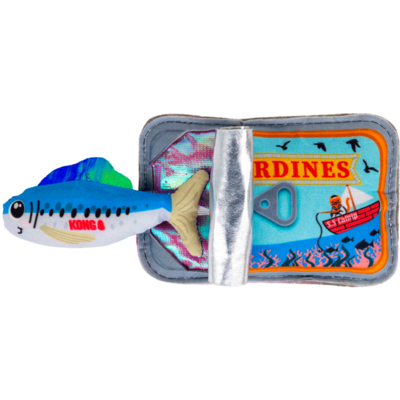 Brinquedo Pelúcia Kong para Gatos Crackles Sardinha