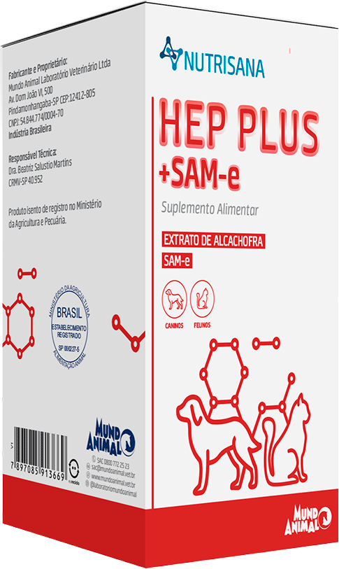 Suplemento Alimentar Nutrisana Hep Plus para Cães e Gatos - 30 Comprimidos