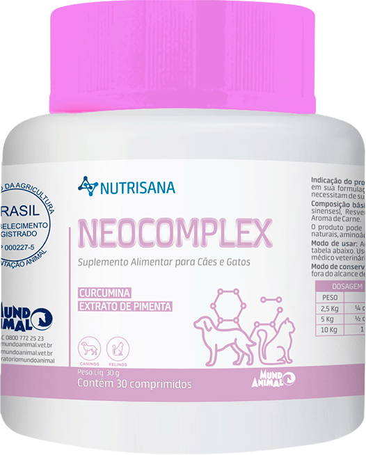 Suplemento Alimentar Nutrisana Neocomplex para Cães e Gatos - 30 Comprimidos
