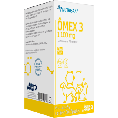 Suplemento Alimentar Nutrisana Ômex 3 1.100 mg para Cães e Gatos