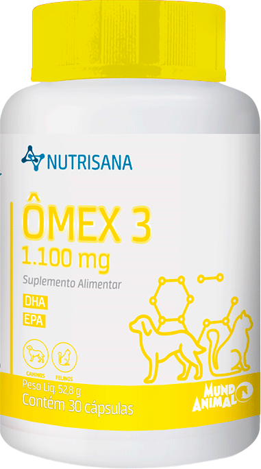 Suplemento Alimentar Nutrisana Ômex 3 1.100 mg para Cães e Gatos - 30 Cápsulas