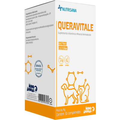 Suplemento Vitamínico Nutrisana Queravitale para Cães e Gatos
