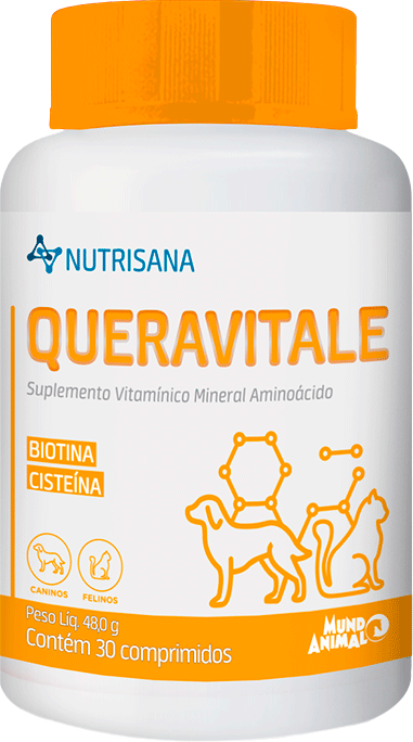Suplemento Vitamínico Nutrisana Queravitale para Cães e Gatos - 30 Comprimidos