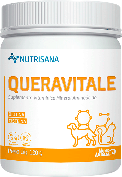 Suplemento Vitamínico Nutrisana Queravitale Pó para Cães e Gatos - 120 g