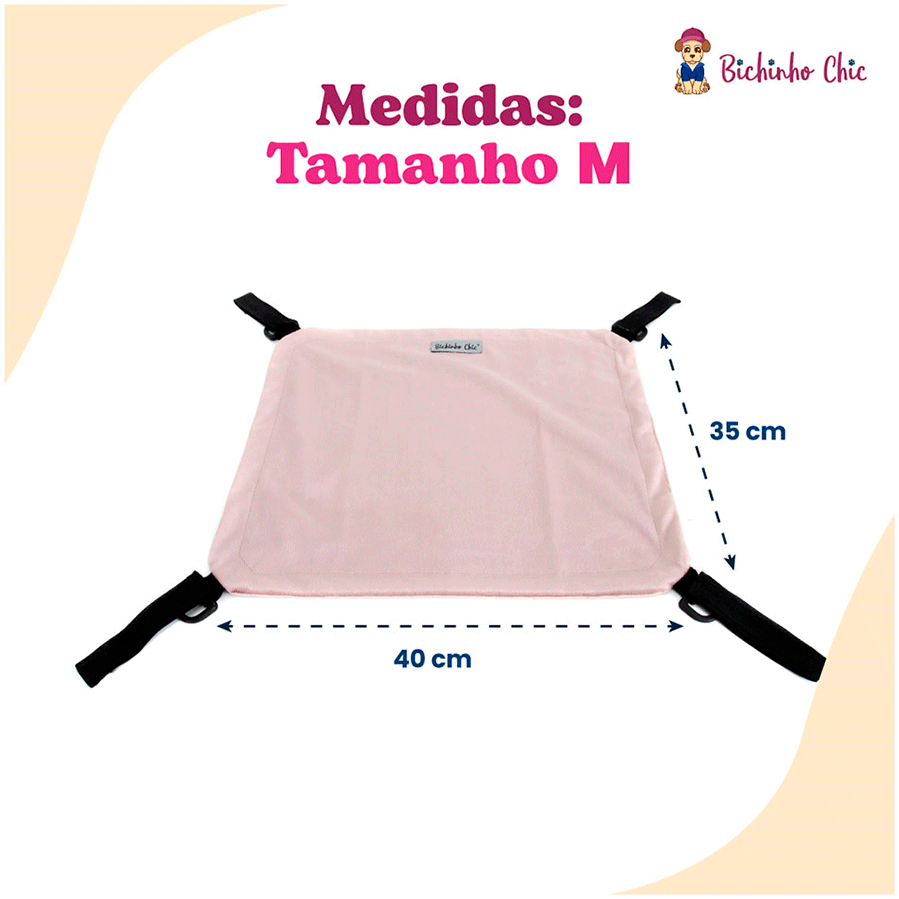 Rede Bichinho Chic Rosa para Gatos - Tam. M
