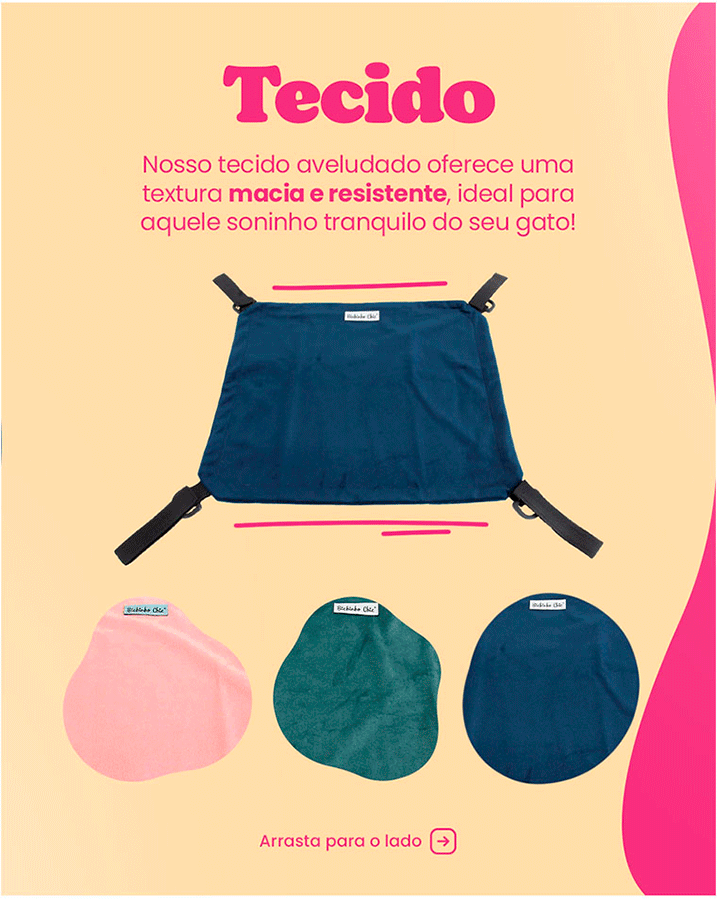 Rede Bichinho Chic Rosa para Gatos - Tam. M