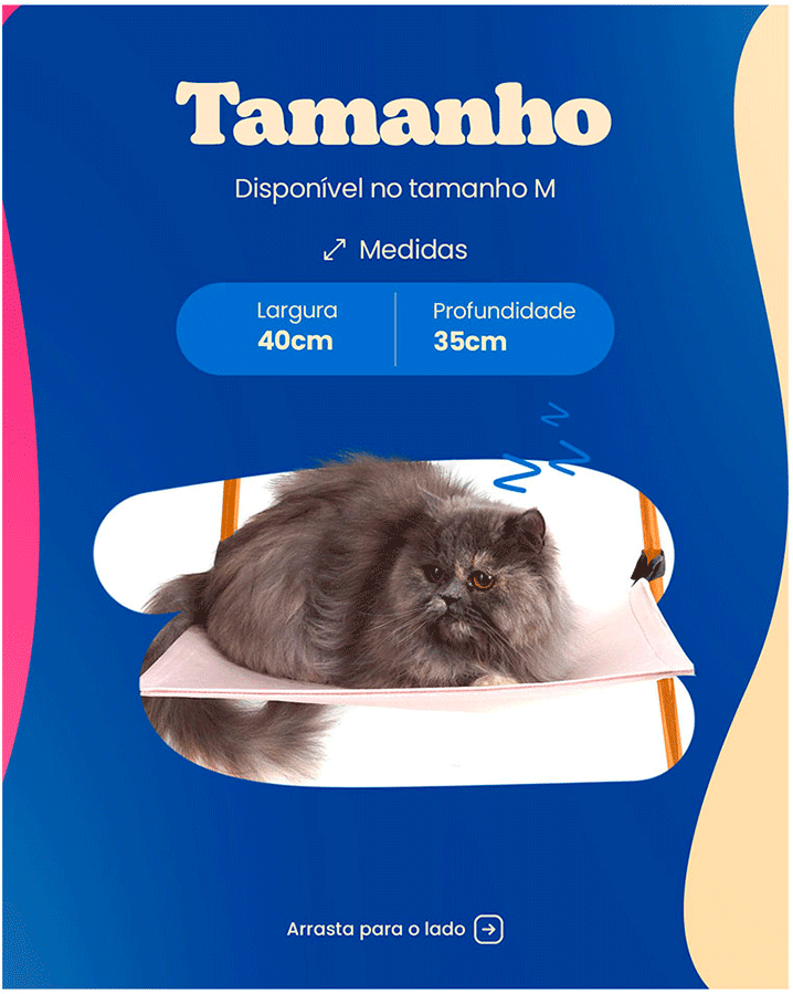 Rede Bichinho Chic Rosa para Gatos - Tam. M