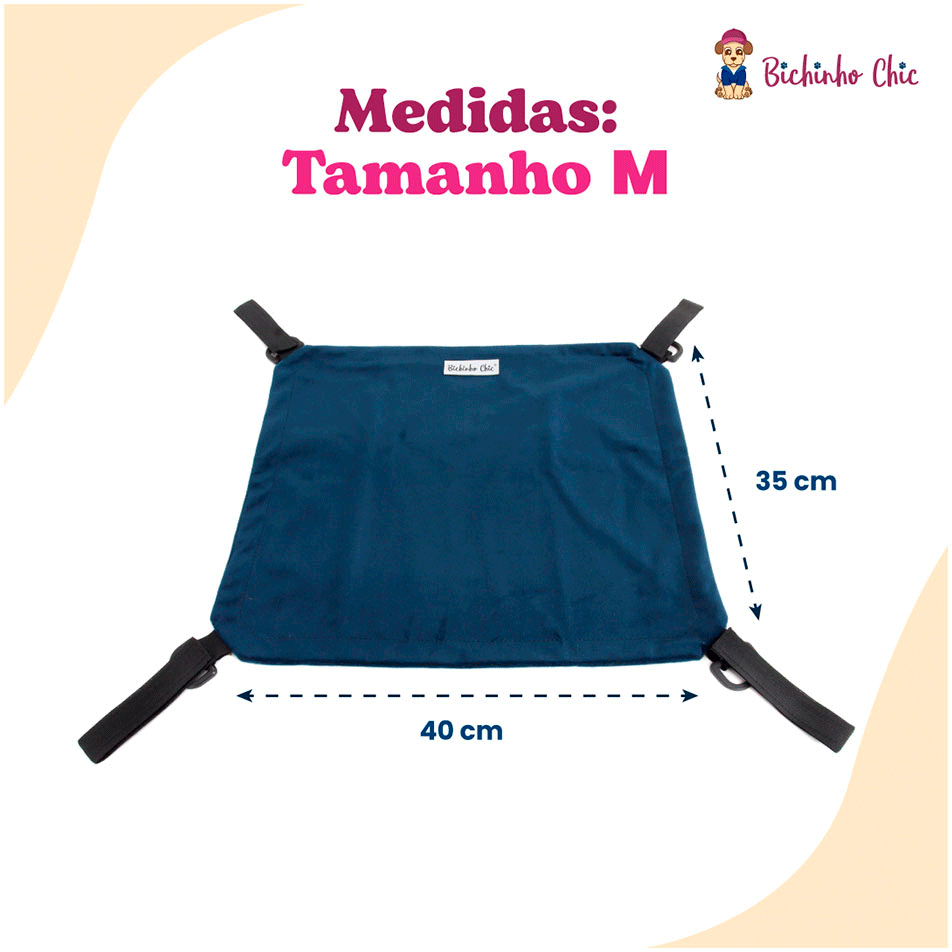 Rede Bichinho Chic Azul para Gatos - Tam. M