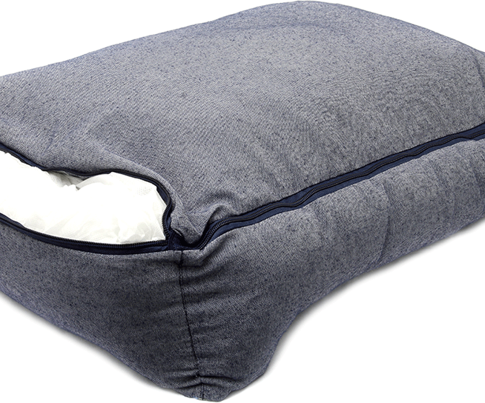 Cama Retangular Bichinho Chic Eco Azul para Cães e Gatos - Tam. EGG