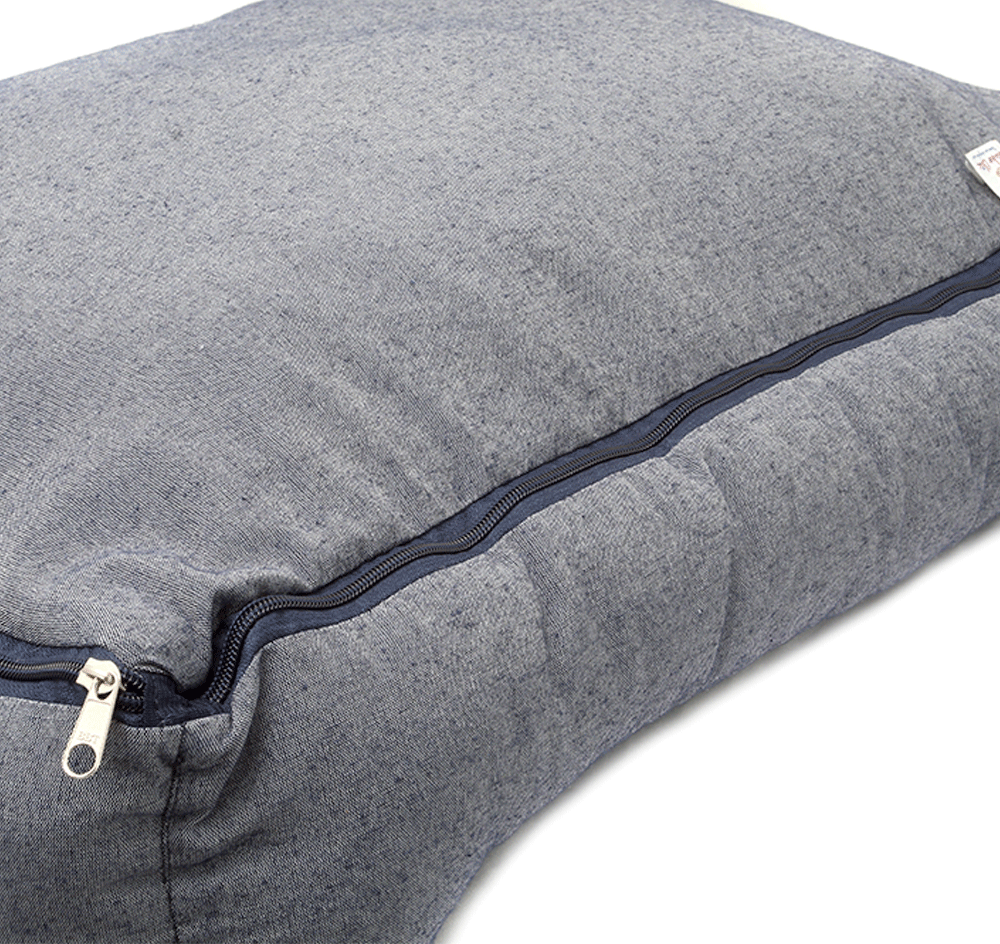 Cama Retangular Bichinho Chic Eco Azul para Cães e Gatos - Tam. EGG