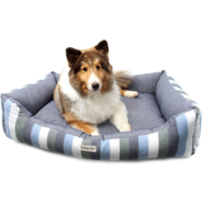 Cama Retangular Bichinho Chic Eco Azul para Cães e Gatos - Tam. EGG