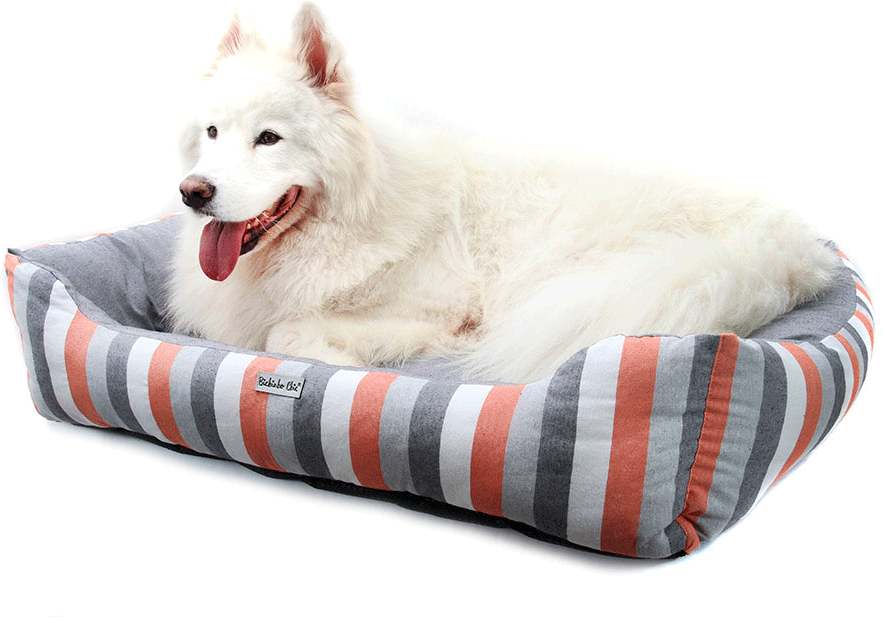Cama Retangular Bichinho Chic Eco Laranja para Cães e Gatos - Tam. GG