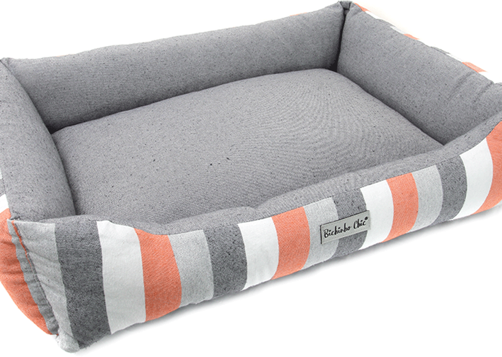 Cama Retangular Bichinho Chic Eco Laranja para Cães e Gatos - Tam. GG