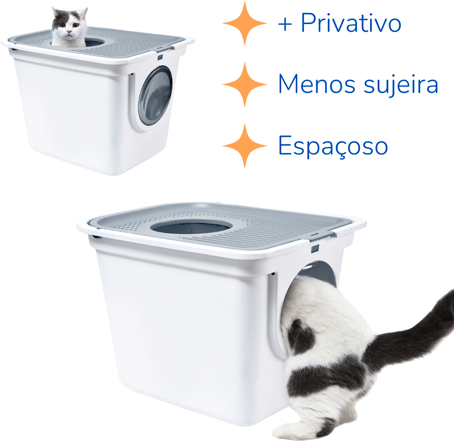 Banheiro Chalesco Toilet Plus para Gatos - Tam. Único