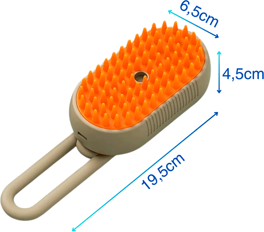 Escova a Vapor Chalesco 3 em 1 para Cães e Gatos - Tam. Único