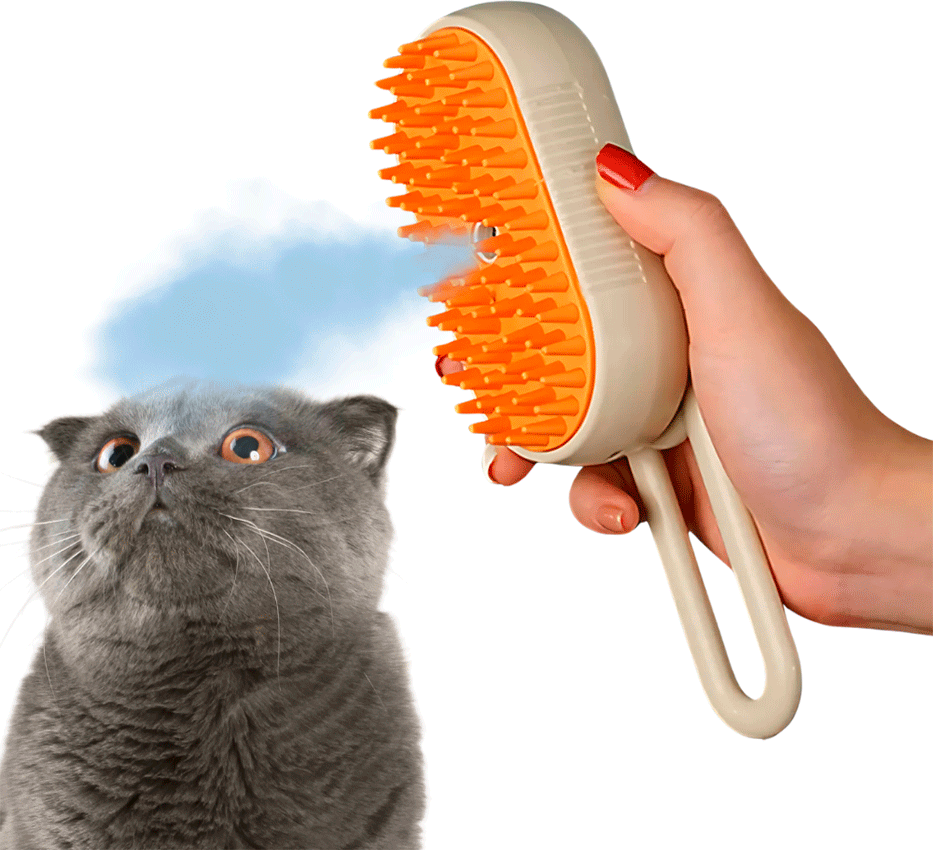 Escova a Vapor Chalesco 3 em 1 para Cães e Gatos - Tam. Único