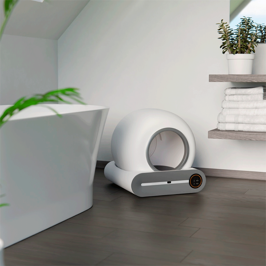 Caixa de Areia Automática Chalesco T-Pro para Gatos - Tam. Único