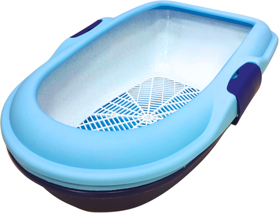 Bandeja Higienica Chalesco Moderna Azul para Gatos - Tam. Único