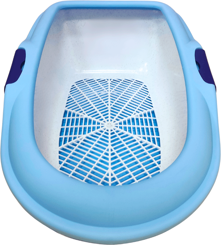 Bandeja Higienica Chalesco Moderna Azul para Gatos - Tam. Único
