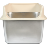 Caixa de Areia Meau Inox com Soleira para Gatos - Tam. G