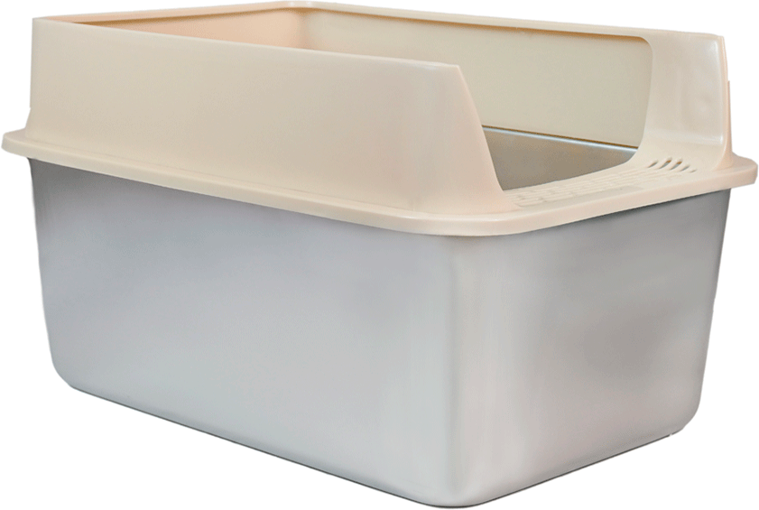 Caixa de Areia Meau Inox com Soleira para Gatos - Tam. G