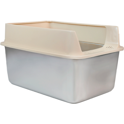 Caixa de Areia Meau Inox com Soleira para Gatos