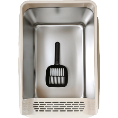 Caixa de Areia Meau Inox com Soleira para Gatos