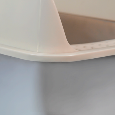 Caixa de Areia Meau Inox com Soleira para Gatos