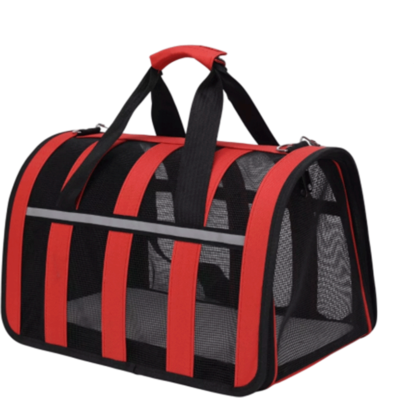 Mala de Transporte Animalissimo Vermelho para Cães e Gatos - Tam. M