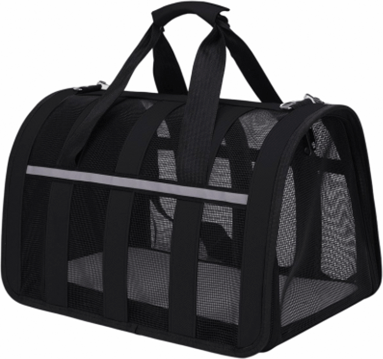 Mala de Transporte Animalissimo Preto para Cães e Gatos - Tam. M