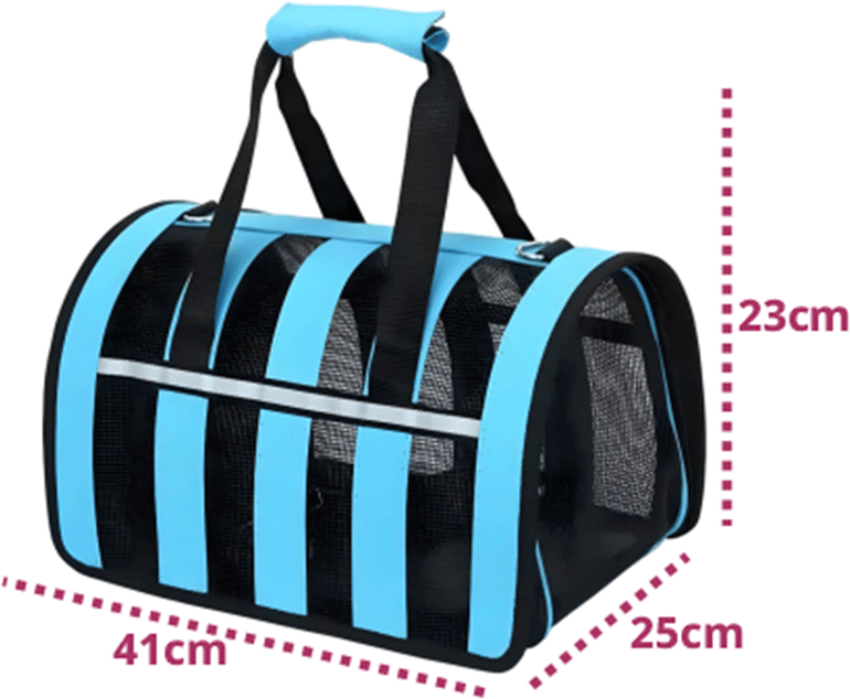 Mala de Transporte Animalissimo Azul para Cães e Gatos - Tam. M
