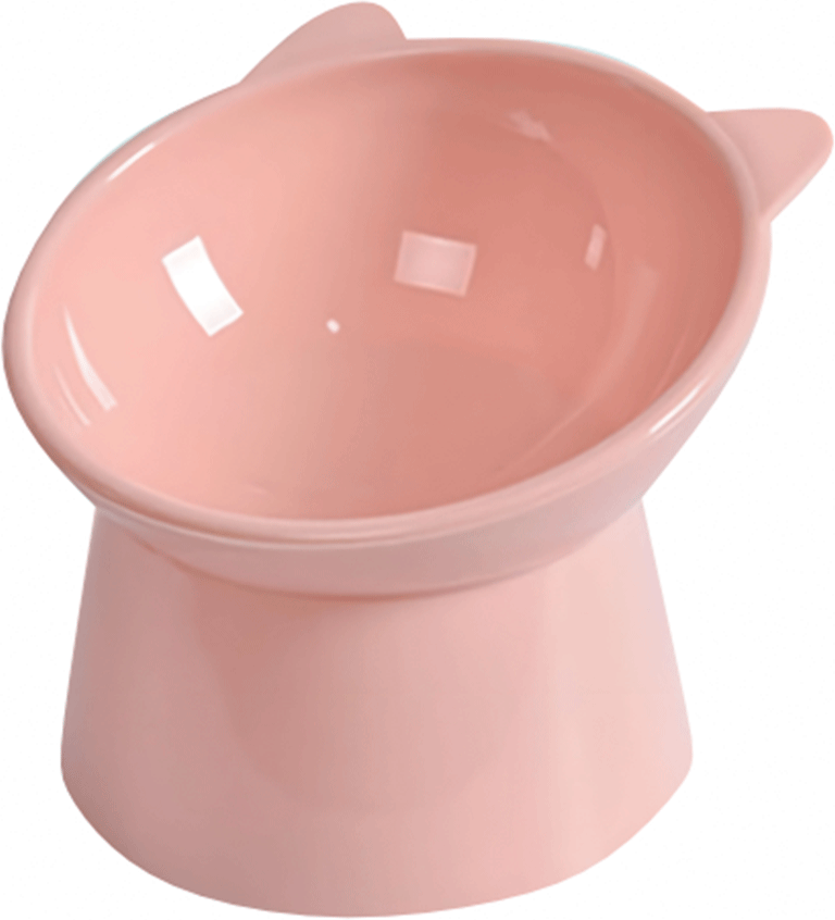 Comedouro Alto Animalissimo Gatinho Rosa para Gatos - Tam. Único