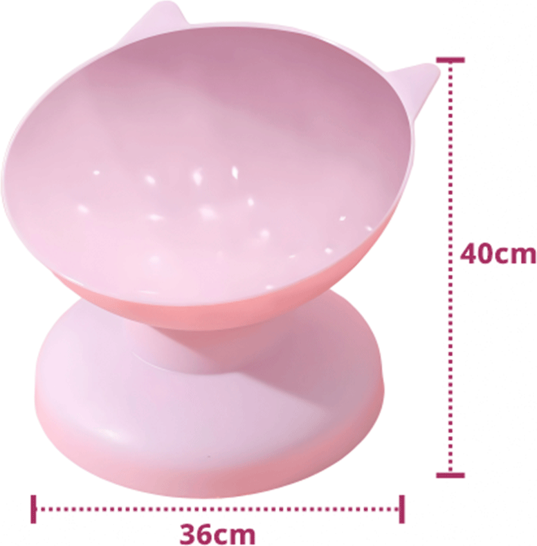 Comedouro Alto Animalissimo Rosa para Gatos - Tam. Único
