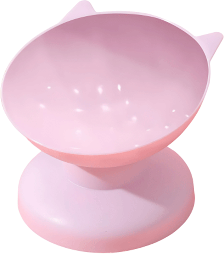 Comedouro Alto Animalissimo Rosa para Gatos - Tam. Único
