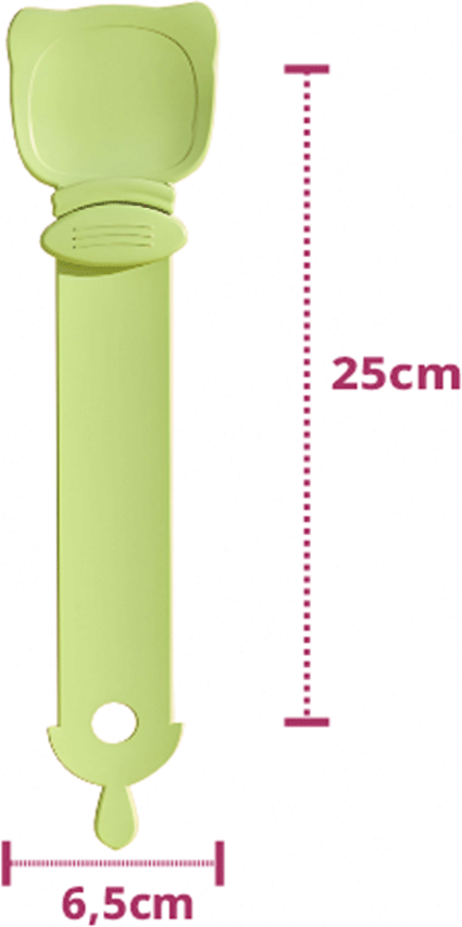 Colher Espremedora de Sachês Animalissimo Verde para Gatos - Tam. Único