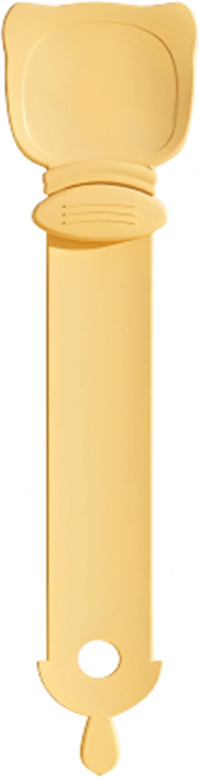 Colher Espremedora de Sachês Animalissimo Amarelo para Gatos - Tam. Único