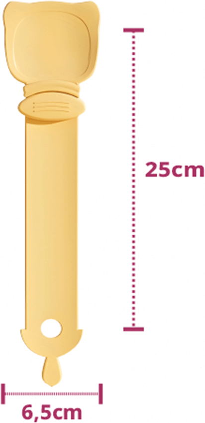 Colher Espremedora de Sachês Animalissimo Amarelo para Gatos - Tam. Único