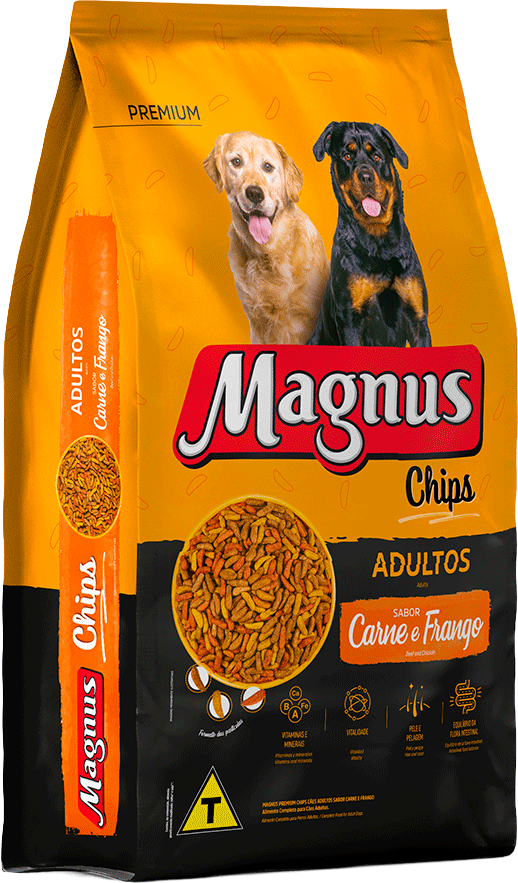 Ração Magnus Chips para Cães Adultos - 15Kg