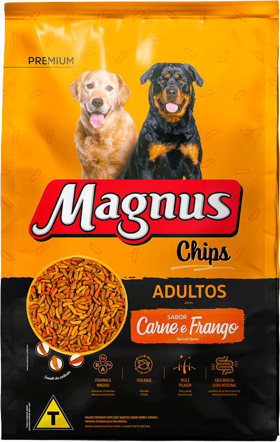 Ração Magnus Chips para Cães Adultos - 15Kg