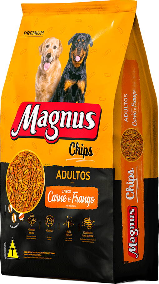Ração Magnus Chips para Cães Adultos - 15Kg