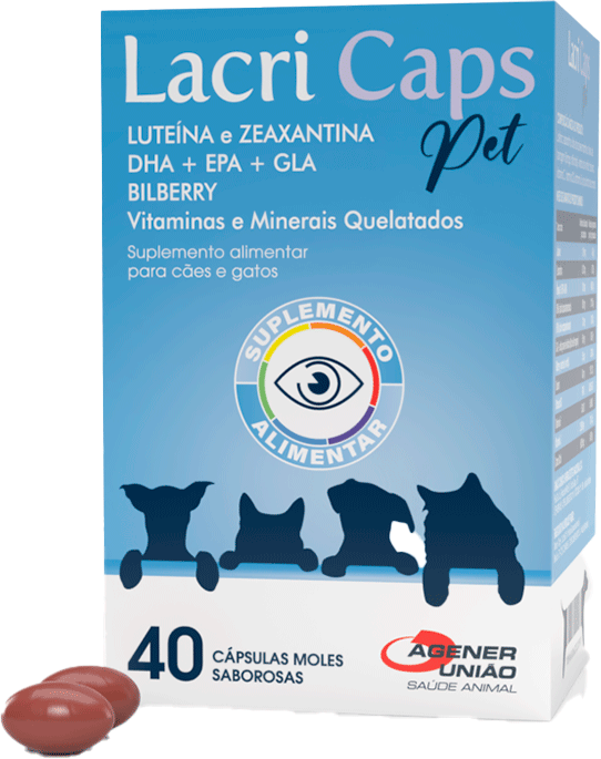 Suplemento Alimentar Agener União Lacri Caps para Cães e Gatos - 40 Capsulas
